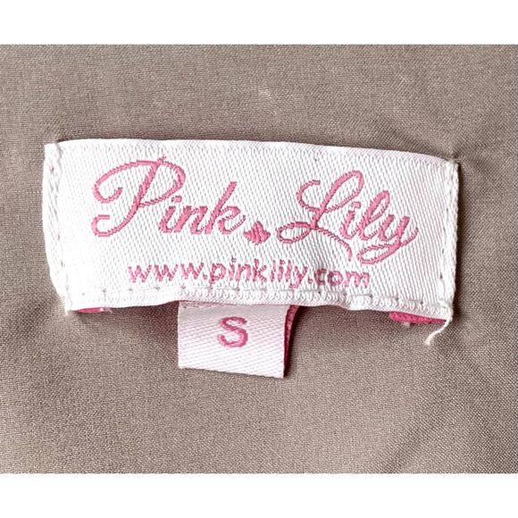 Pink Lily Polka Dot Romper in Mauve & White Size Small - Picture 11 of 11
